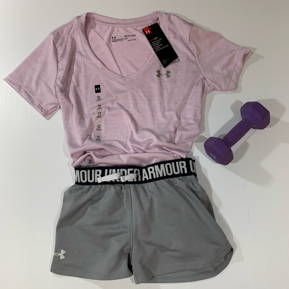 Under Armour NEW Heather Pink Athletic Shirt